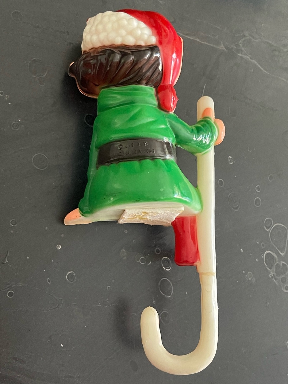 Vintage 1970 stocking hangers Santa and Elf - Picture 12 of 14